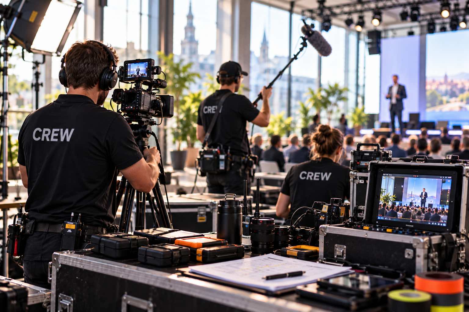 Kamera-Crew beim Event am Drehtag vor Ort